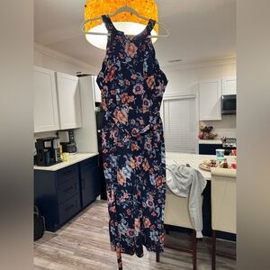 Trixxi Floral Navy and Pink Dress